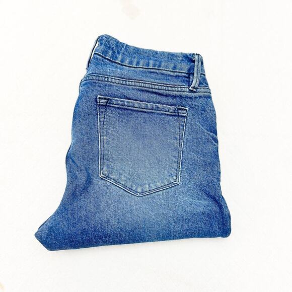 Frame Le Crop Mini Boot Huntdale LCMBRA118 Dak Wash Raw Hem Denim Jeans Size 29 - Picture 1 of 8